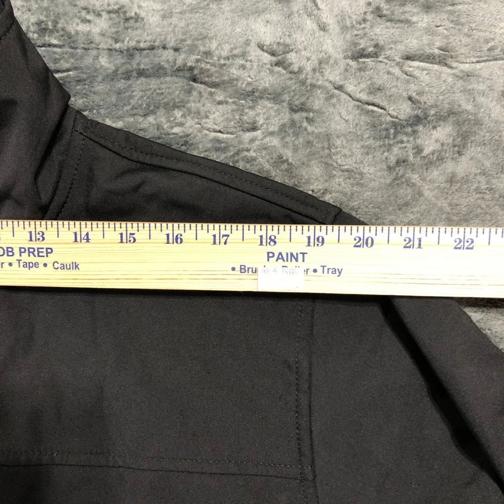 Alaska Gear Mens Softshell Jacket Black Full‎ Zip Mock Neck Outdoor Size M